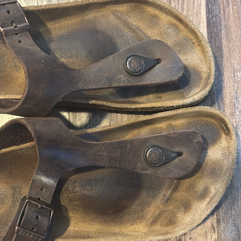 Birkenstock Brown Leather Sandals - Picture 4 of 4